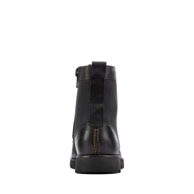 Cuero Negro Clarks Heath Chard Niño Cuero Negro