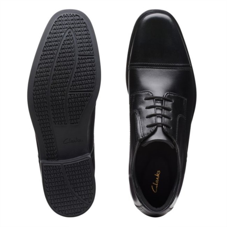 Gorra Clarks Howard De Cuero Negro Cuero Negro