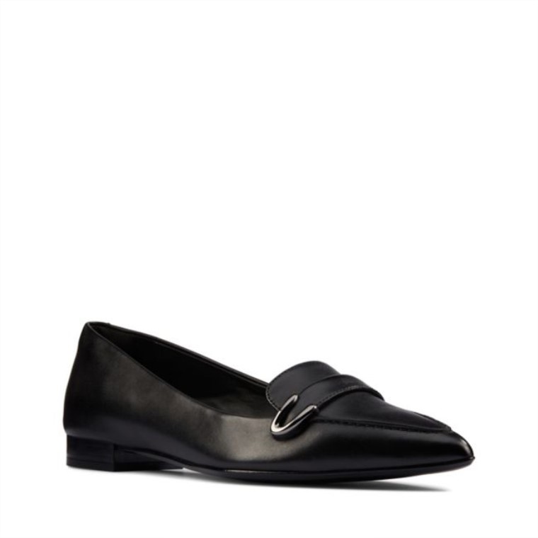 Cuero Negro Clarks Laina Hebilla 15 Cuero Negro