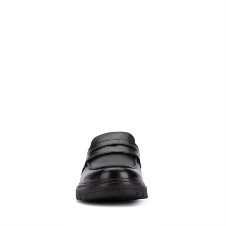 Cuero Negro Clarks Loxham Craft Juvenil Cuero Negro