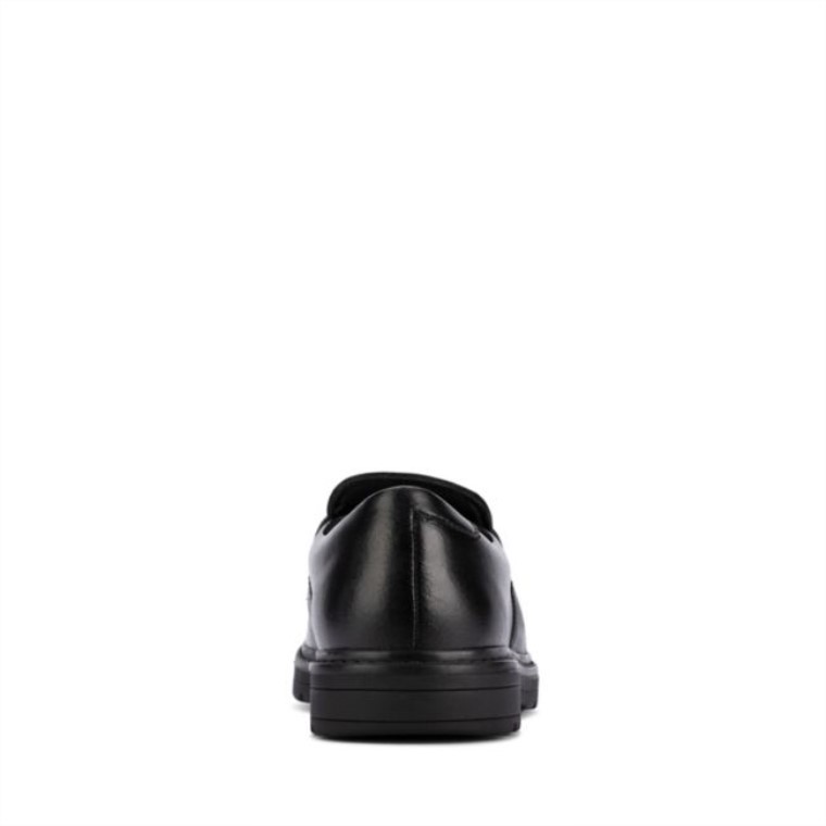 Cuero Negro Clarks Loxham Craft Juvenil Cuero Negro