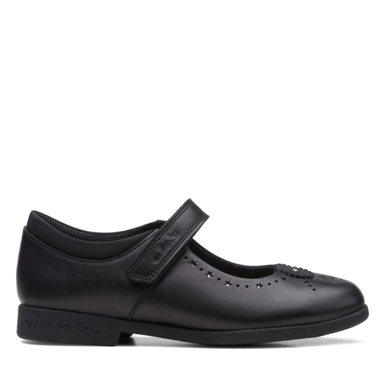 Cuero Negro Clarks Magic Step Bar Niño Cuero Negro