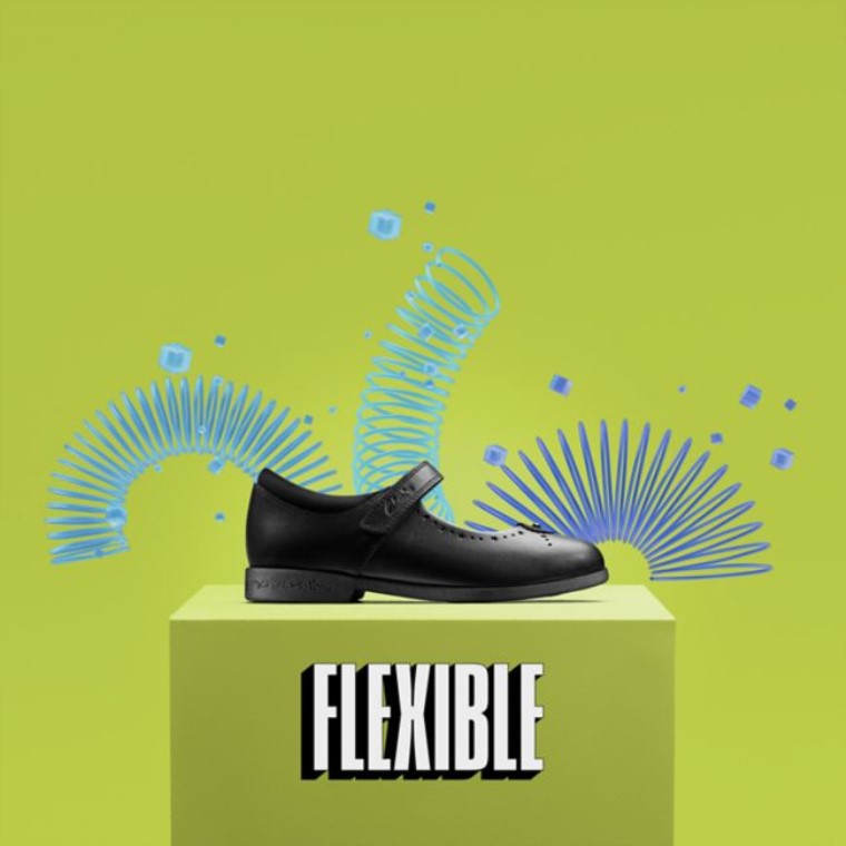 Cuero Negro Clarks Magic Step Bar Niño Cuero Negro