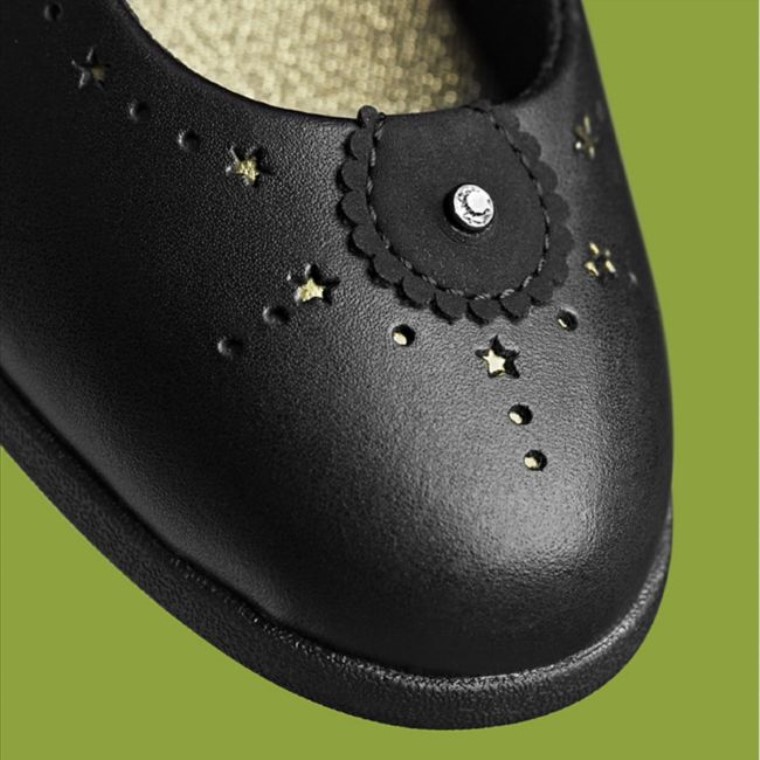 Cuero Negro Clarks Magic Step Bar Niño Cuero Negro