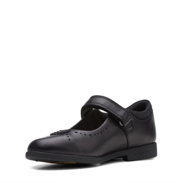 Cuero Negro Clarks Magic Step Bar Niño Cuero Negro