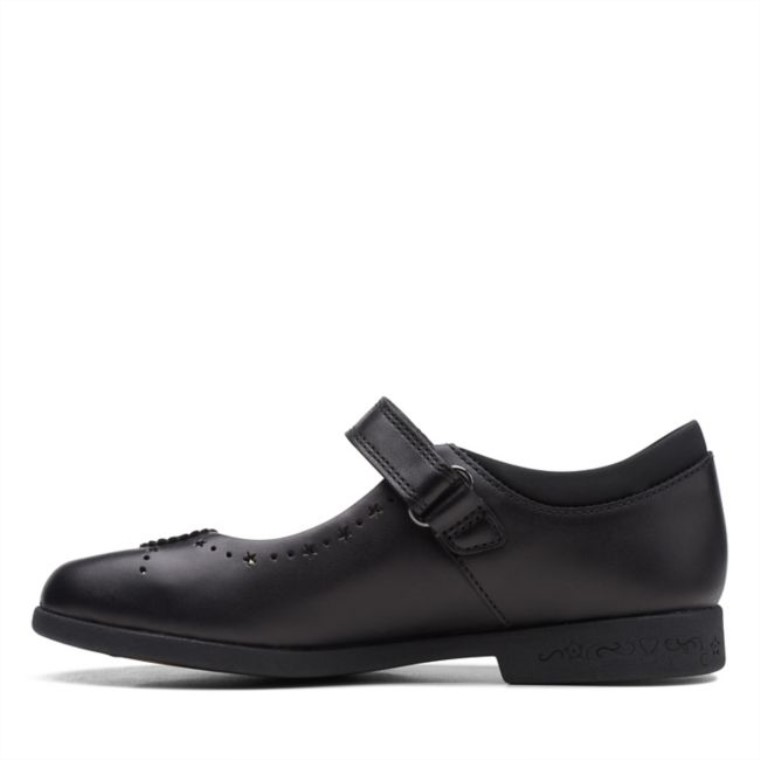Cuero Negro Clarks Magic Step Bar Niño Cuero Negro