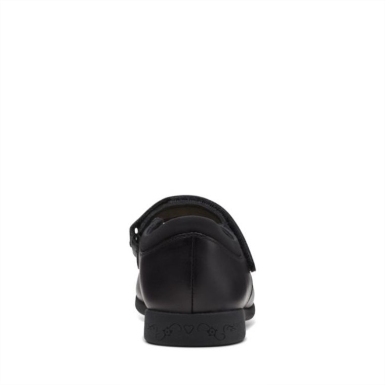 Cuero Negro Clarks Magic Step Bar Niño Cuero Negro