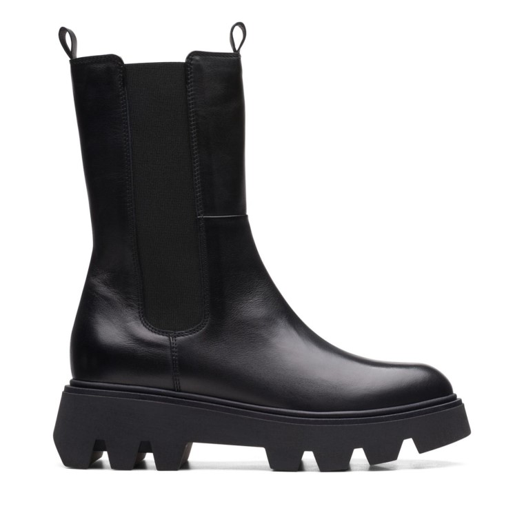 Cuero Negro Clarks Motivo 20 Top Cuero Negro