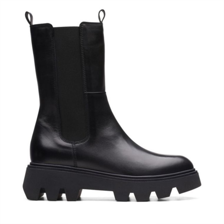 Cuero Negro Clarks Motivo 20 Top Cuero Negro