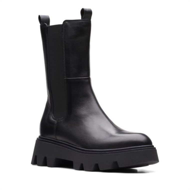Cuero Negro Clarks Motivo 20 Top Cuero Negro