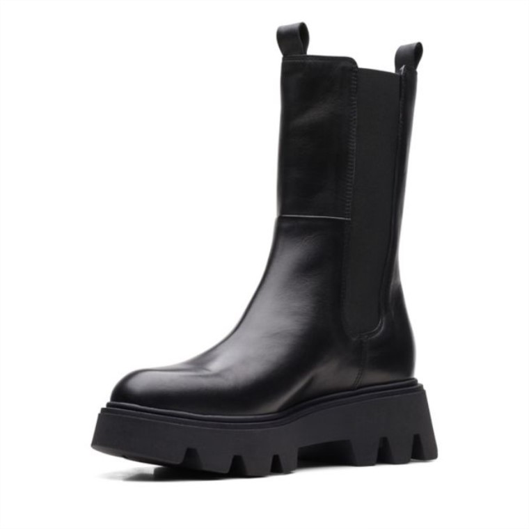 Cuero Negro Clarks Motivo 20 Top Cuero Negro