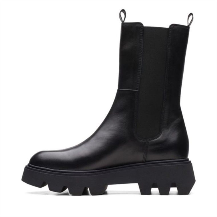 Cuero Negro Clarks Motivo 20 Top Cuero Negro
