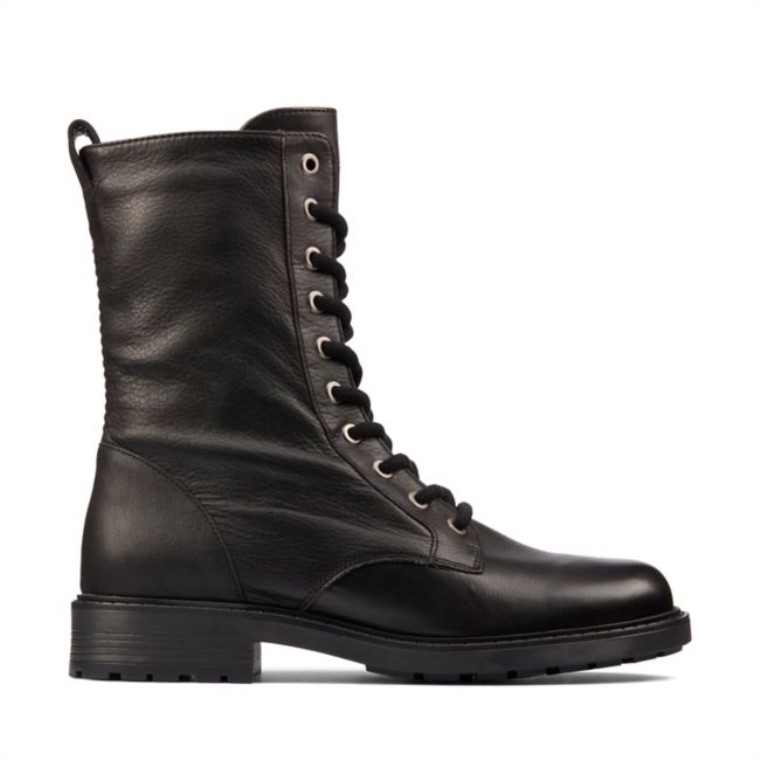 Cuero Negro Clarks Estilo Orinoco 2 Cuero Negro