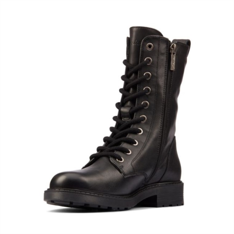 Cuero Negro Clarks Estilo Orinoco 2 Cuero Negro