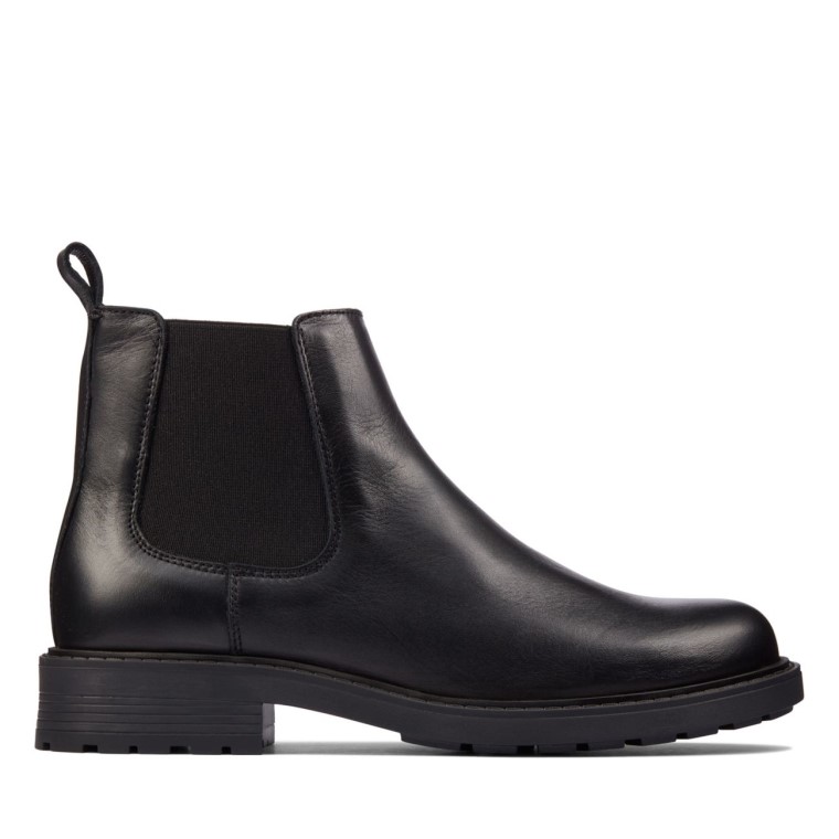 Cuero Negro Clarks Orinoco2 Carril Cuero Negro