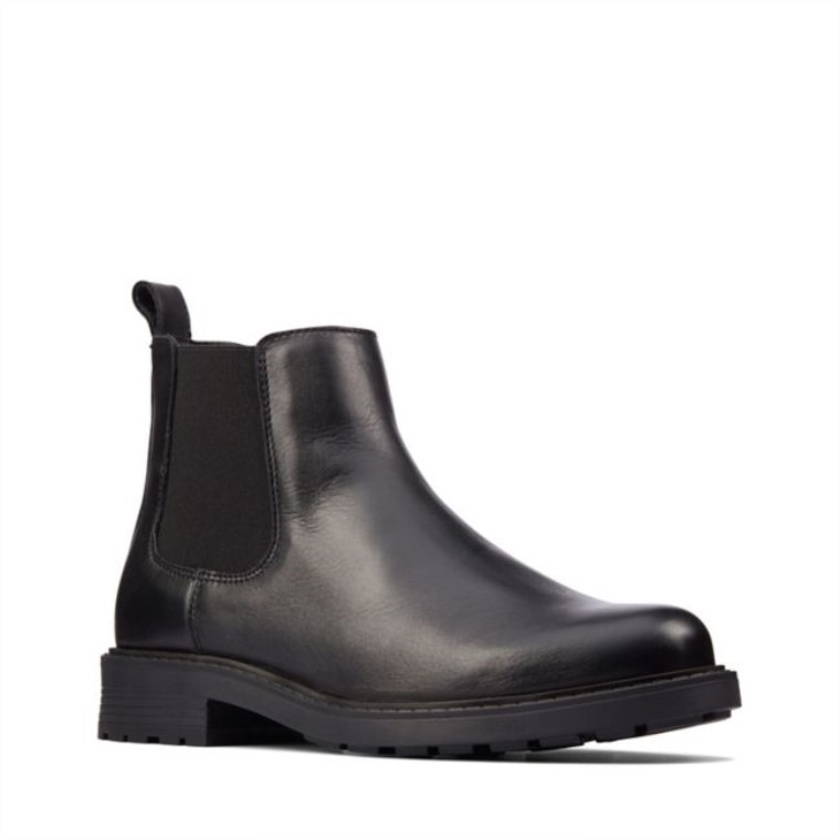 Cuero Negro Clarks Orinoco2 Carril Cuero Negro