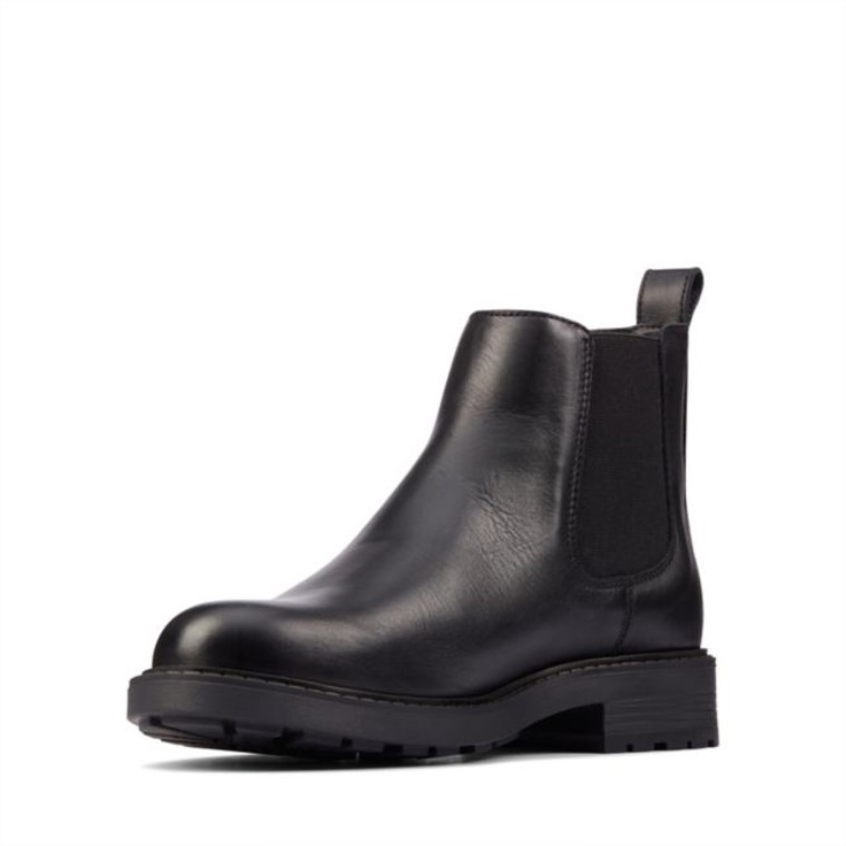 Cuero Negro Clarks Orinoco2 Carril Cuero Negro