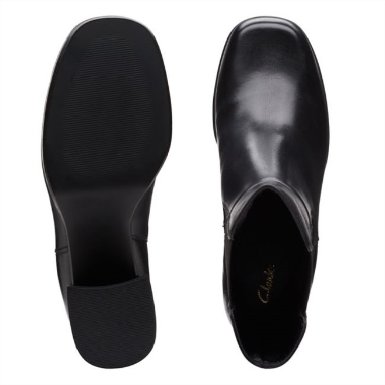 Cuero Negro Clarks Pique Up Cuero Negro