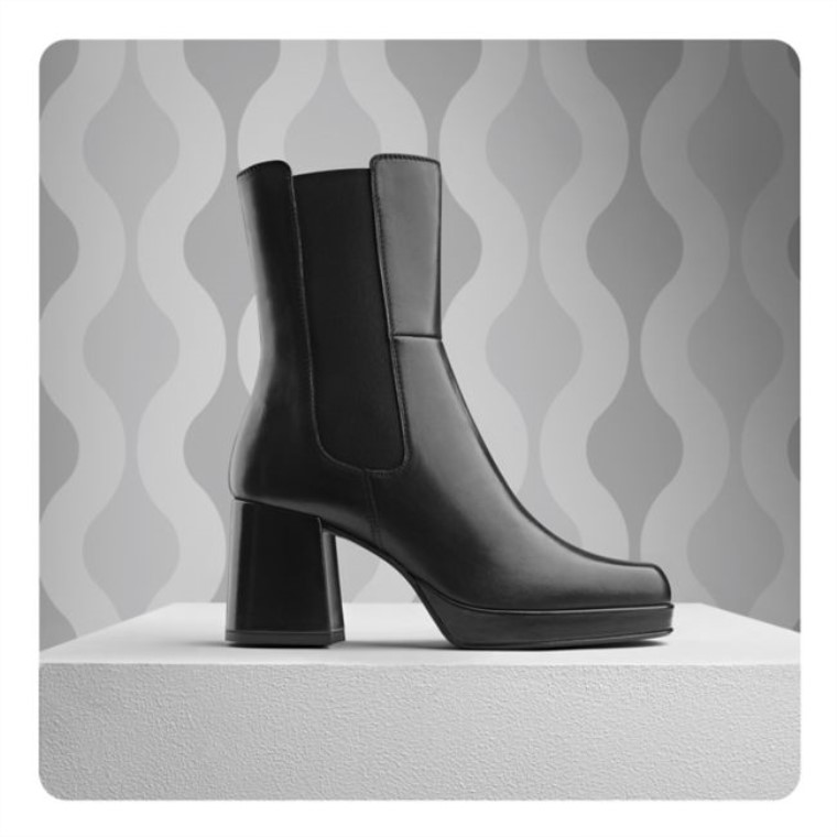 Cuero Negro Clarks Pique Up Cuero Negro