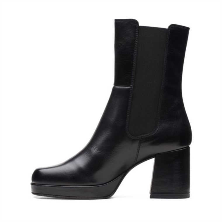 Cuero Negro Clarks Pique Up Cuero Negro