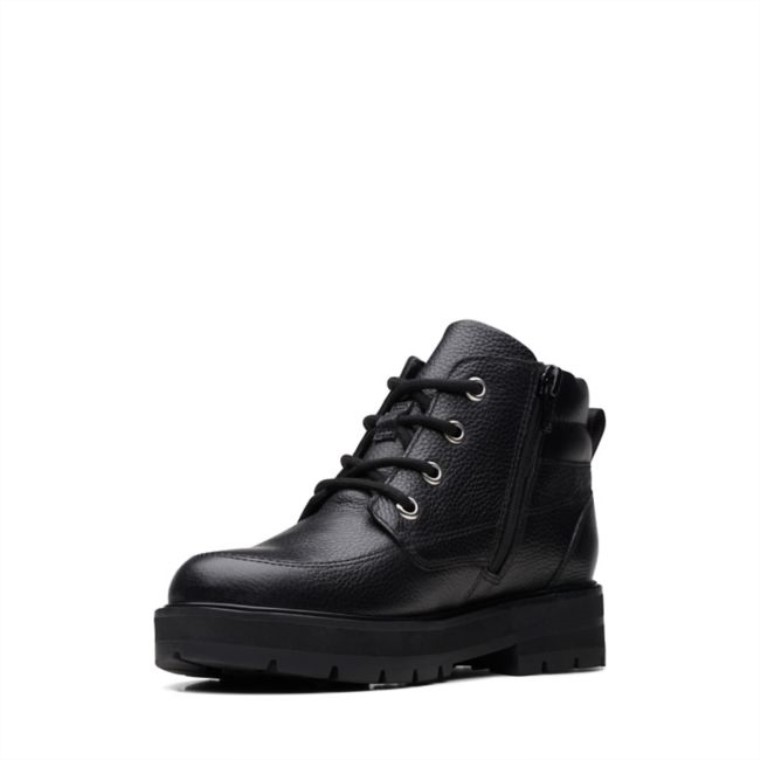 Cuero Negro Clarks Prague Zip Old Cuero Negro