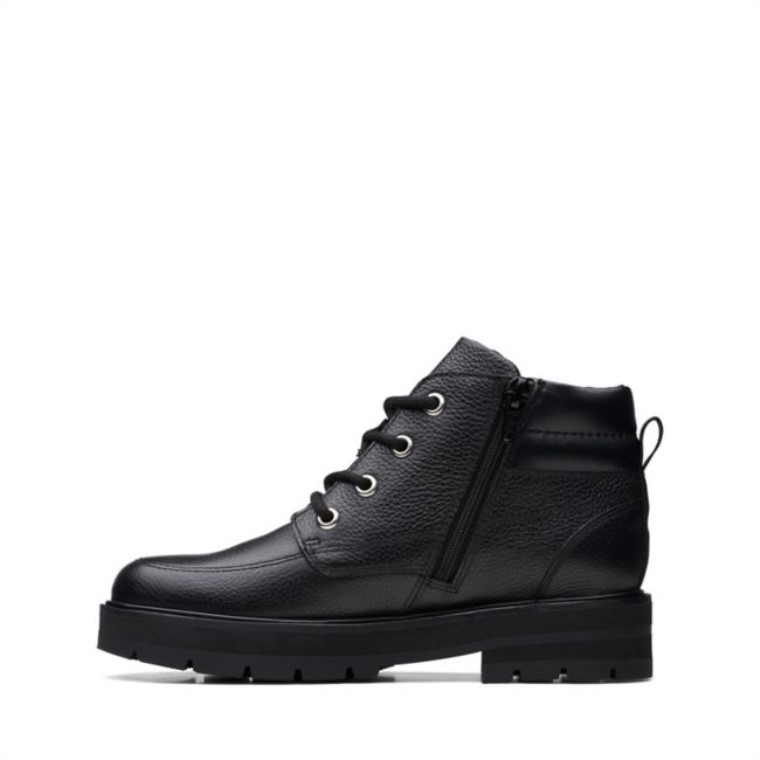 Cuero Negro Clarks Prague Zip Old Cuero Negro
