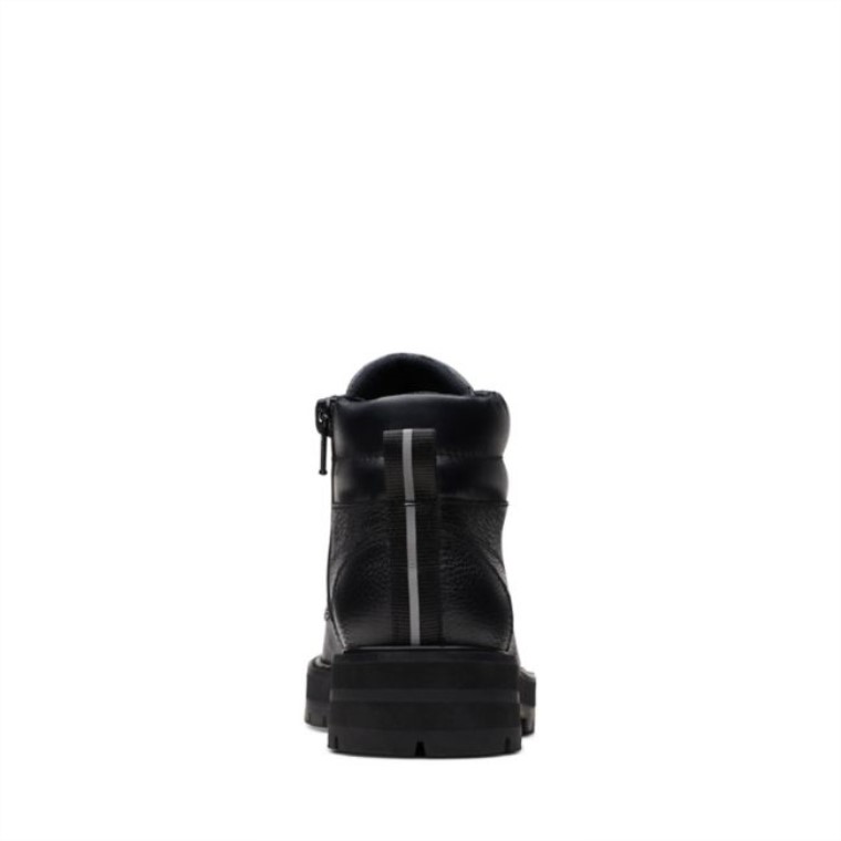 Cuero Negro Clarks Prague Zip Old Cuero Negro