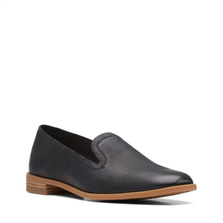 Cuero Negro Clarks Pure Hall Cuero Negro