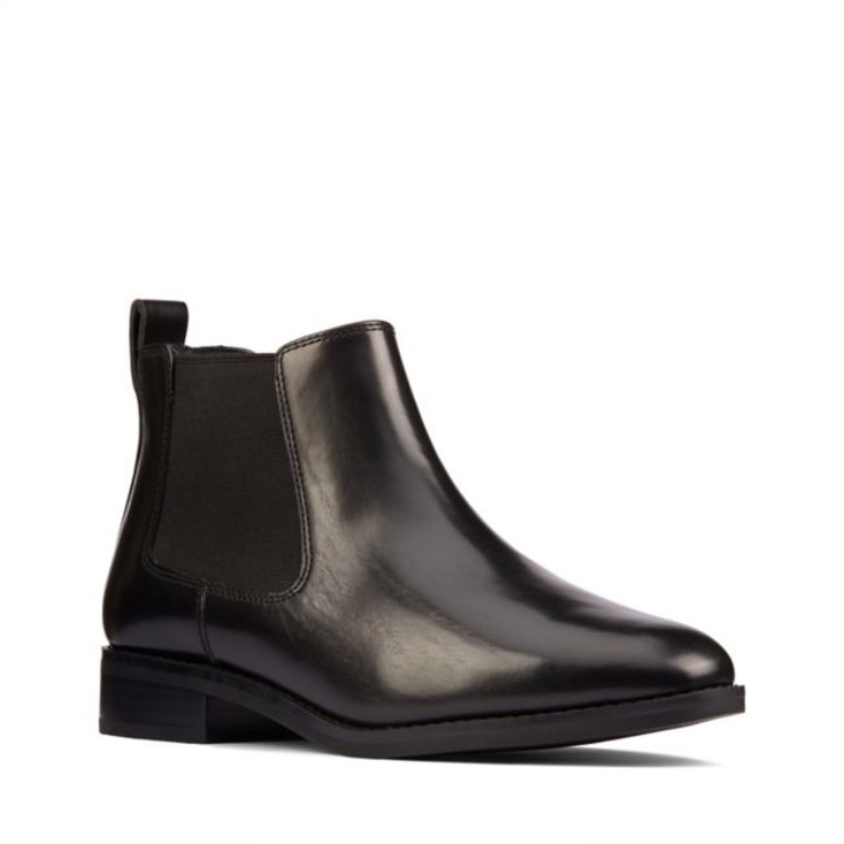 Cuero Negro Clarks Ria Chelsea Cuero Negro