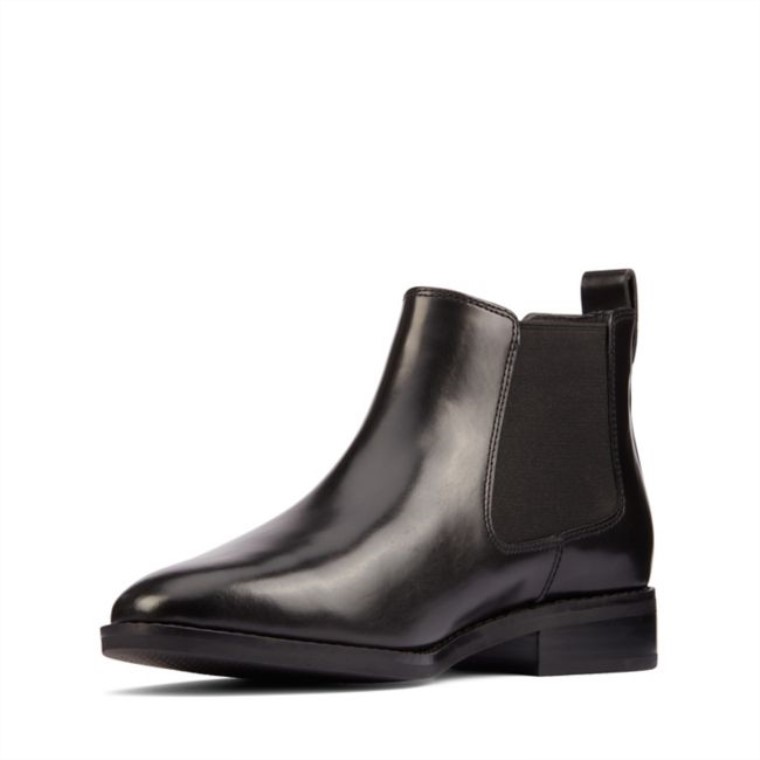 Cuero Negro Clarks Ria Chelsea Cuero Negro