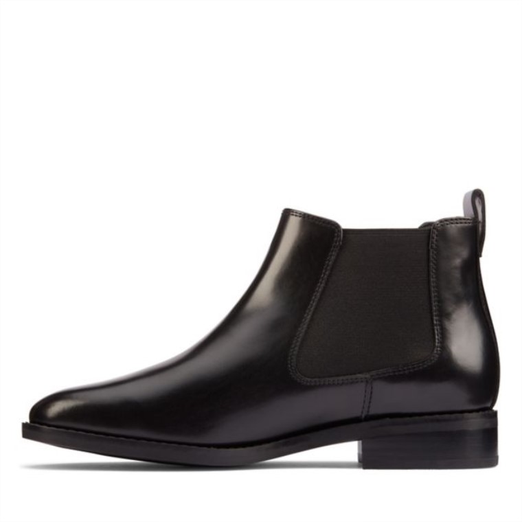 Cuero Negro Clarks Ria Chelsea Cuero Negro