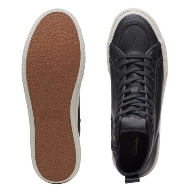 Cuero Negro Clarks Roxby Hola Cuero Negro