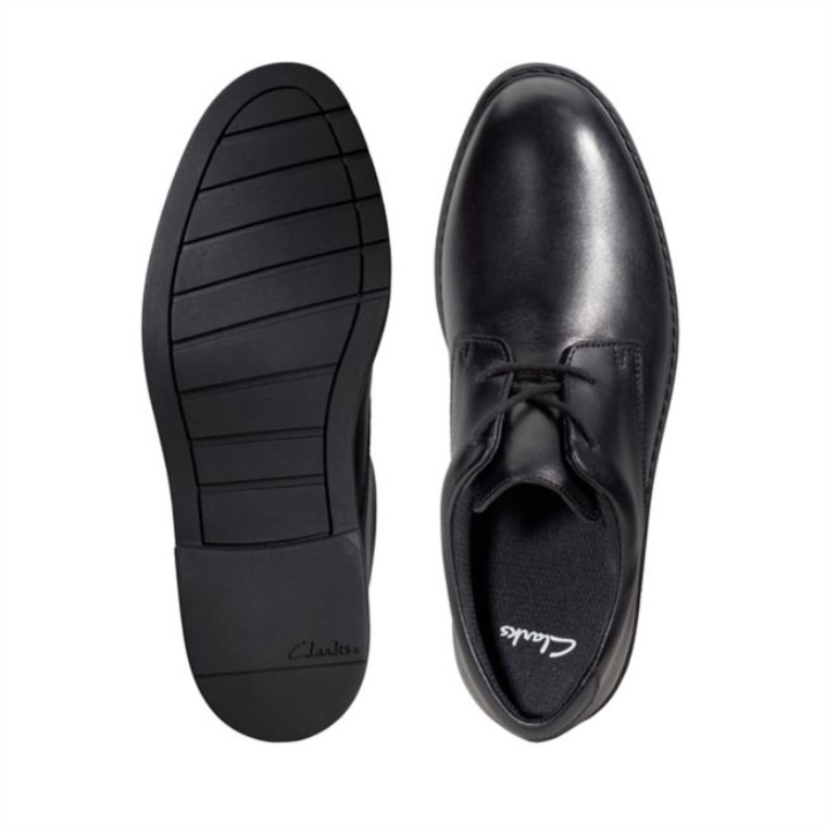Cuero Negro Clarks Scala Loop Juvenil Cuero Negro