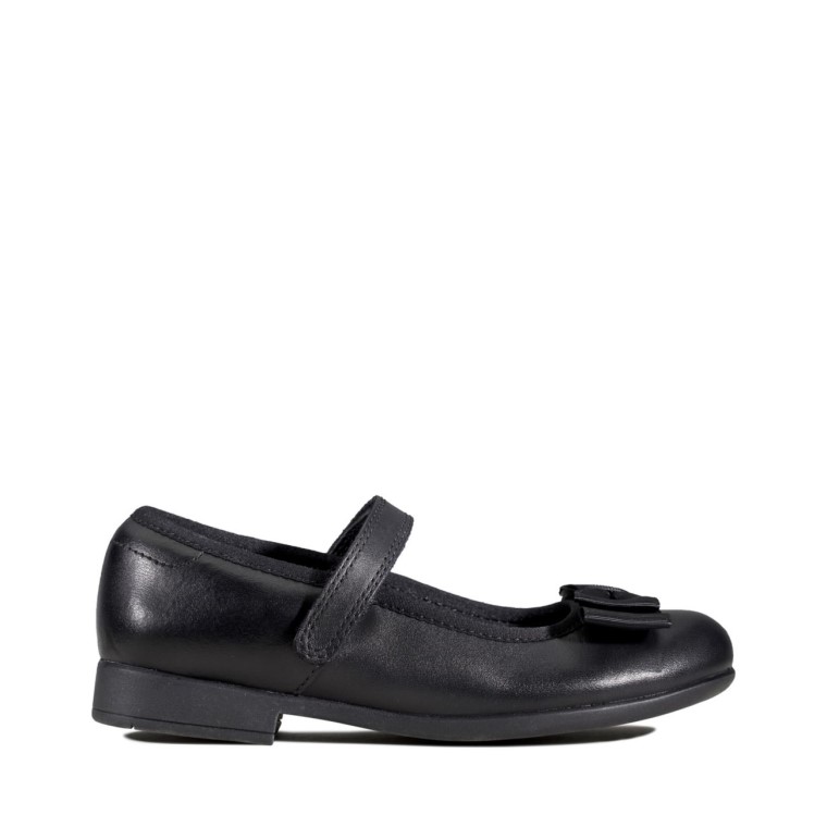 Cuero Negro Clarks Scala Tap Niño Cuero Negro