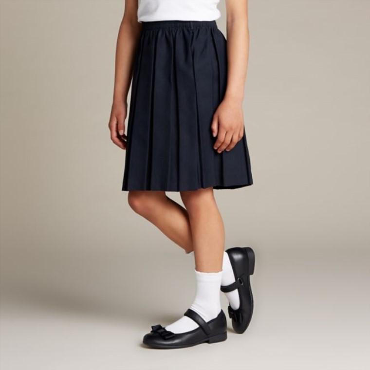 Cuero Negro Clarks Scala Tap Niño Cuero Negro
