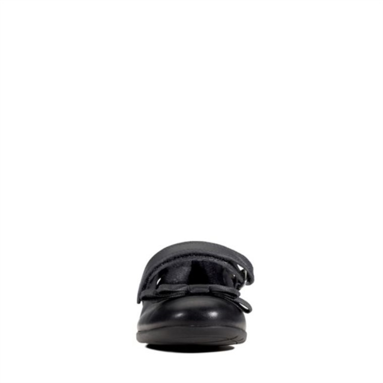 Cuero Negro Clarks Scala Tap Niño Cuero Negro