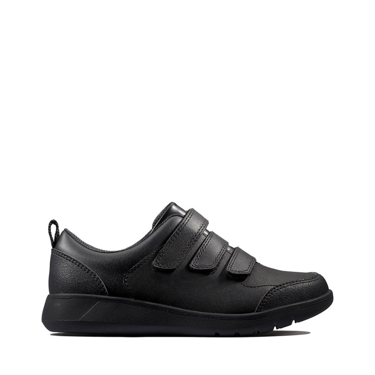 Cuero Negro Clarks Scape Sky Kid Cuero Negro