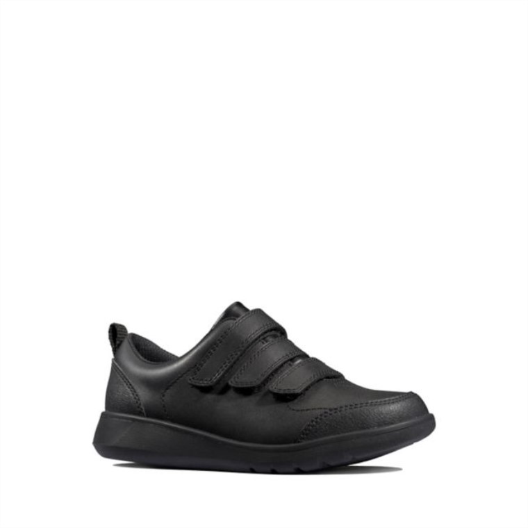 Cuero Negro Clarks Scape Sky Kid Cuero Negro
