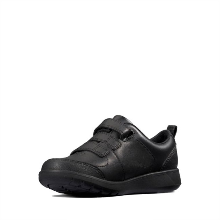 Cuero Negro Clarks Scape Sky Kid Cuero Negro