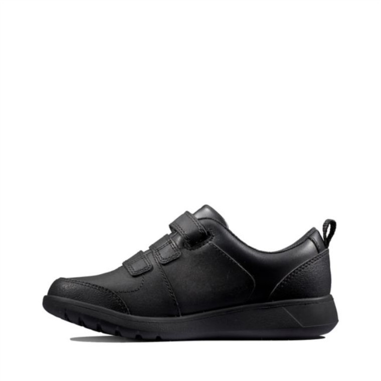 Cuero Negro Clarks Scape Sky Kid Cuero Negro