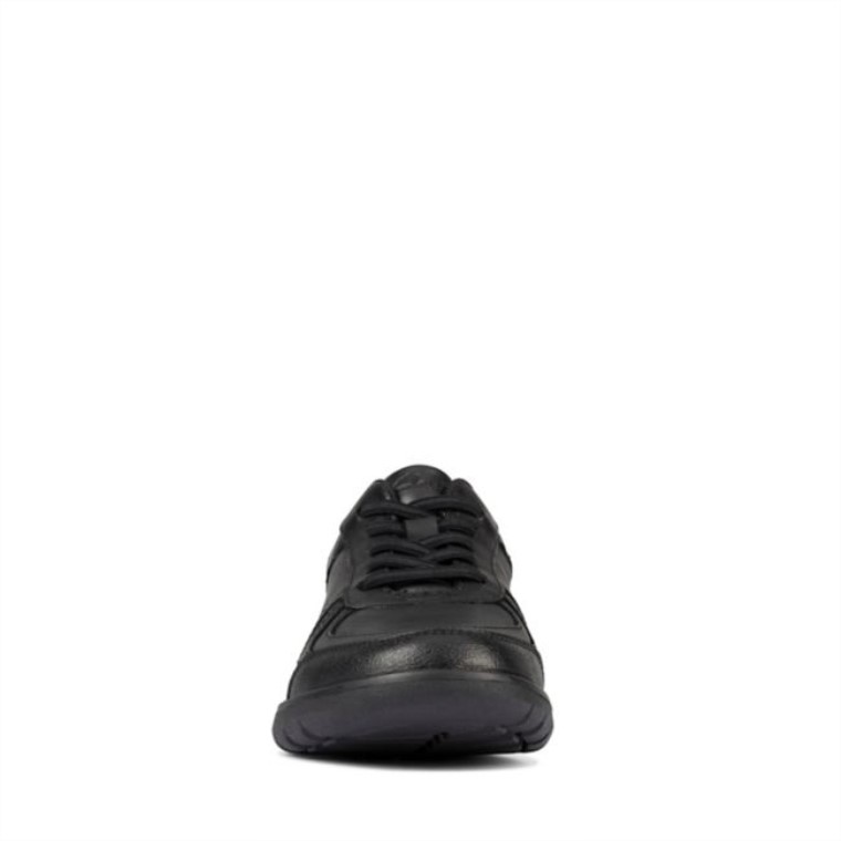 Cuero Negro Clarks Scape Track Niño Cuero Negro