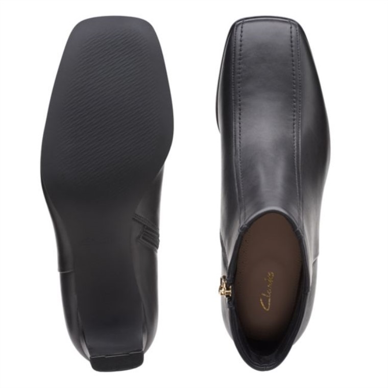 Cuero Negro Top Clarks Seren 55 Cuero Negro