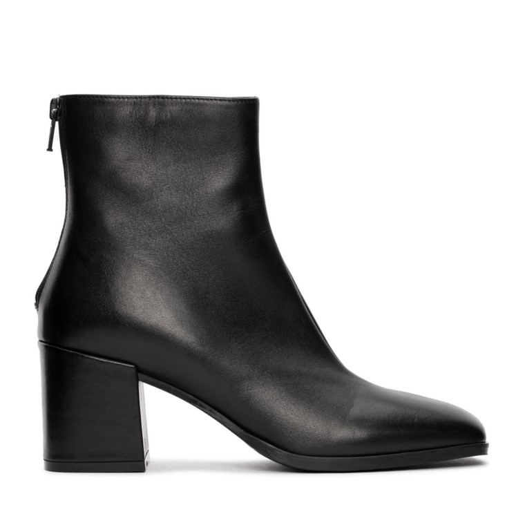 Cuero Negro Clarks Seren Zip Cuero Negro