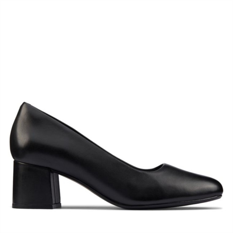 Cuero Negro Clarks Sheer 55 Corte Cuero Negro