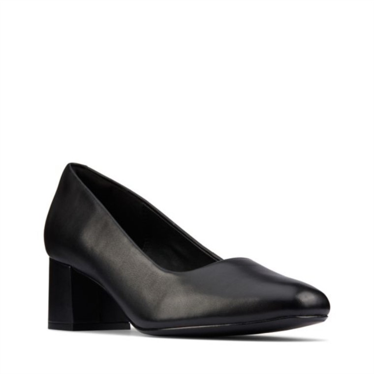 Cuero Negro Clarks Sheer 55 Corte Cuero Negro