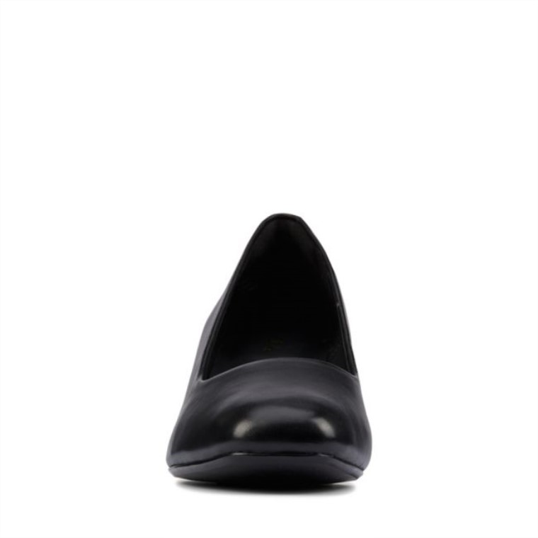 Cuero Negro Clarks Sheer 55 Corte Cuero Negro