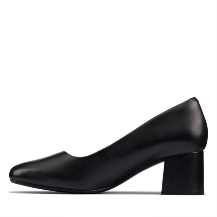 Cuero Negro Clarks Sheer 55 Corte Cuero Negro