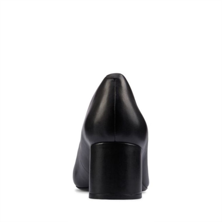Cuero Negro Clarks Sheer 55 Corte Cuero Negro