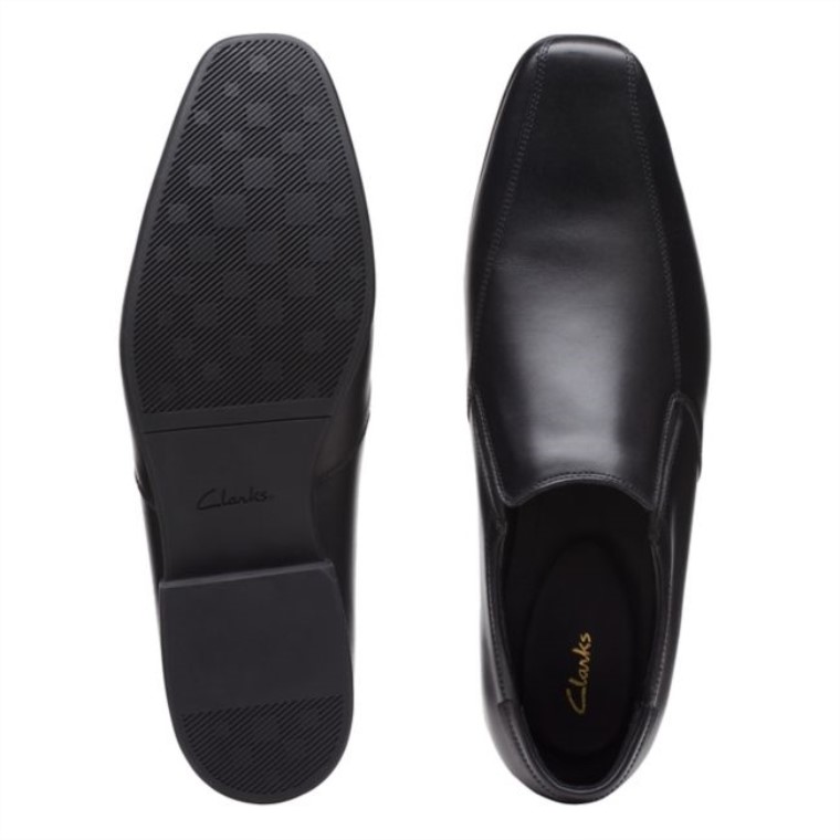 Cuero Negro Clarks Sidton Edge Cuero Negro