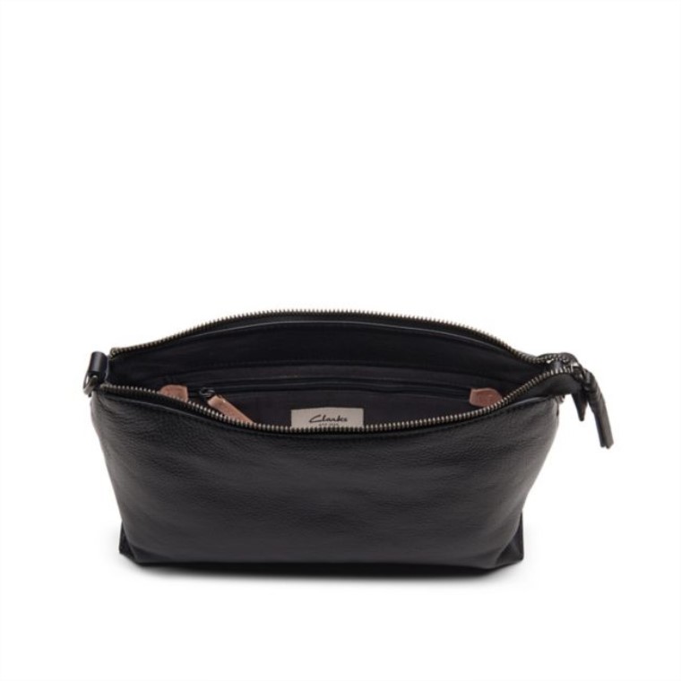 Cuero Negro Clarks Torria Suave Cuero Negro